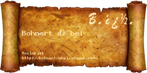 Bohnert Ábel névjegykártya